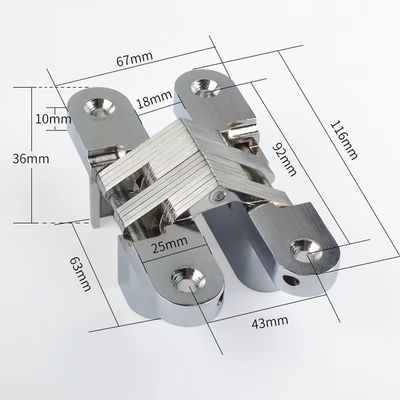 Double Hole Mortise Mount Invisible Hinge Stainless Steel By KESHILE